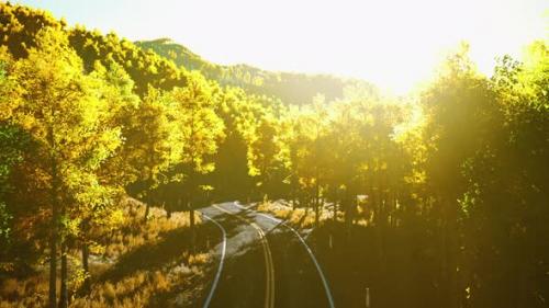 Videohive - Highway in Mountains in Autumn Day in Italy - 48098632 - 48098632