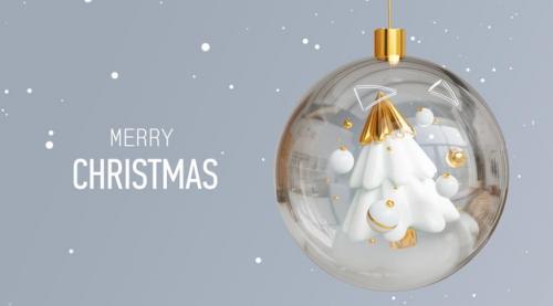 Premium PSD | Christmas ball 3d render 2024 design garland sale banner Premium PSD