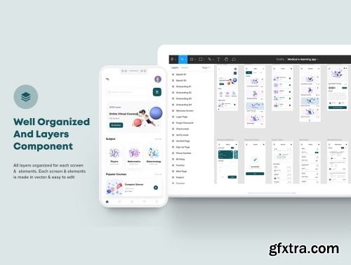 Medical E-Learning Online Course App UI Kit Ui8.net