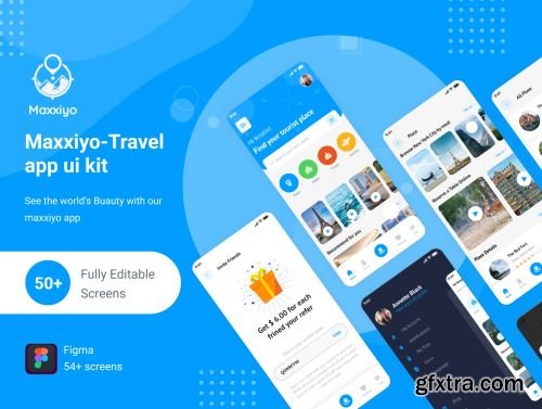 Maxxiyo-Travel app ui kit Ui8.net