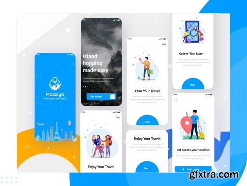 Maxxiyo-Travel app ui kit Ui8.net