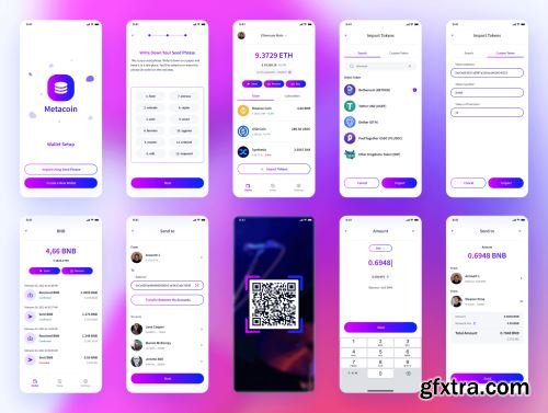 Metacoin - Crypto Wallet App UI Kit Ui8.net