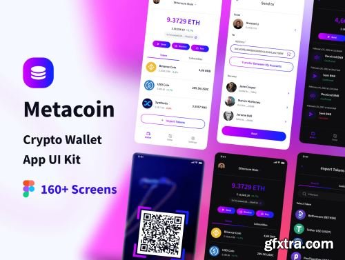 Metacoin - Crypto Wallet App UI Kit Ui8.net