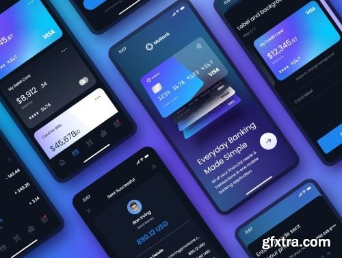 MoBank - Banking App UI Kit Ui8.net
