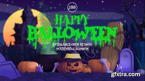 Videohive 3D Cartoon Halloween Intro 48369781