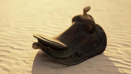 Videohive - Old Horse Saddle on the Beach - 48098967 - 48098967