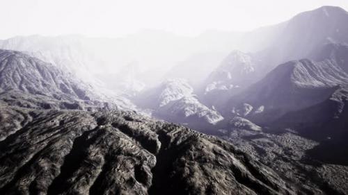 Videohive - View of the Afghan Mountains in Fog - 48098988 - 48098988