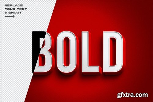 Bold Stylized 3D Text Effect LHZK6TW