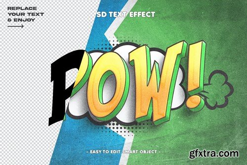 Comic Book Style 3D Text Effect 9HUZGEQ