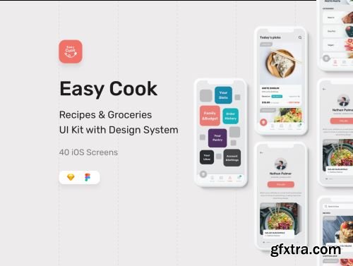 EasyCook Recipes & Groceries UI Kit Ui8.net