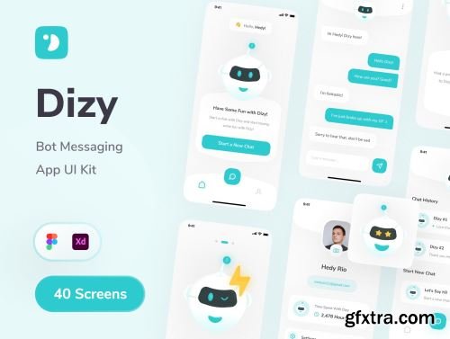 Dizy - Bot Messaging App UI Kit Ui8.net