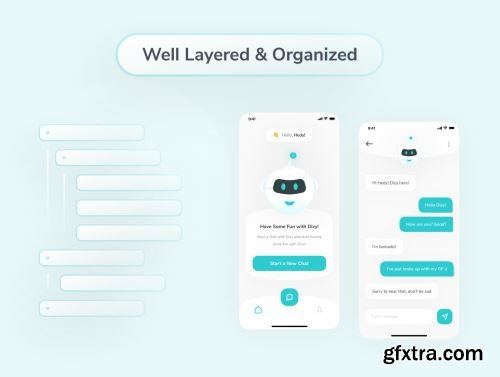 Dizy - Bot Messaging App UI Kit Ui8.net