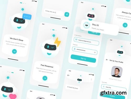 Dizy - Bot Messaging App UI Kit Ui8.net