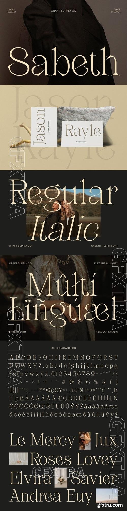 Sabeth - Elegant Typeface 4KZUD6Q