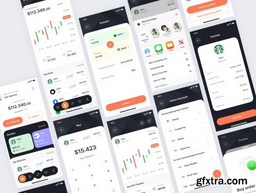 Dinvest - Investment Mobile App UI Kit Ui8.net