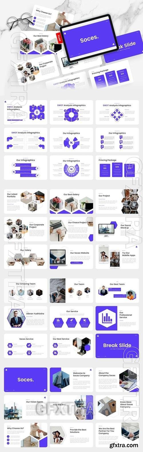 Soces - Business PowerPoint Template KUV829E