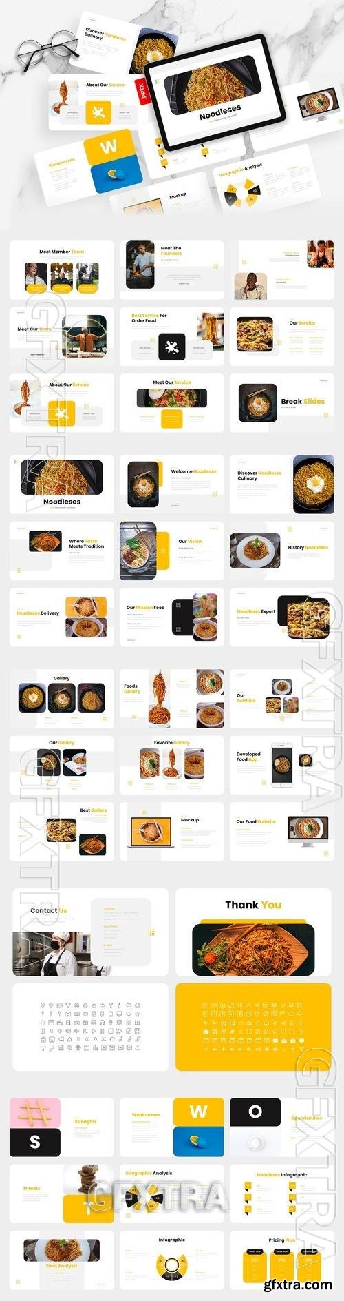 Noodleses - Food PowerPoint Template Z5HUW2C