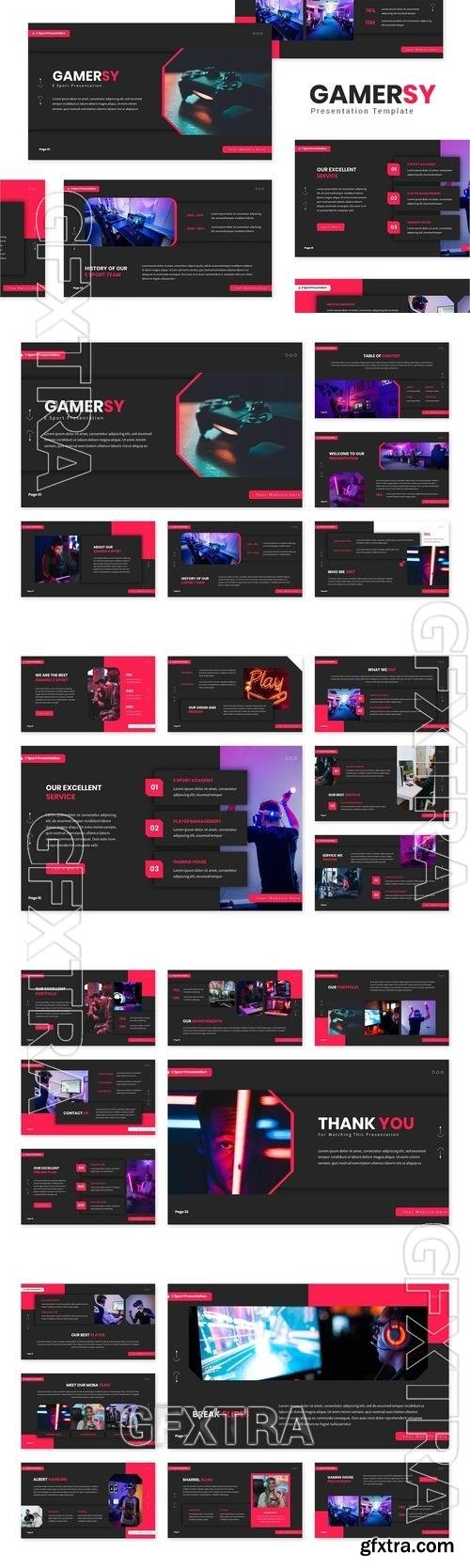 Gamersy - E Sport Powerpoint Template 9D7QQTJ