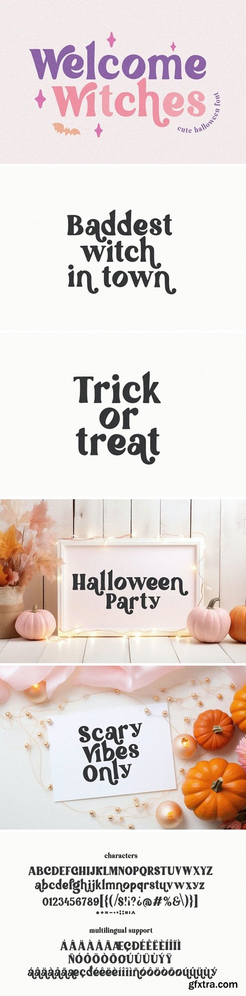 Welcome Witches Retro Halloween Font