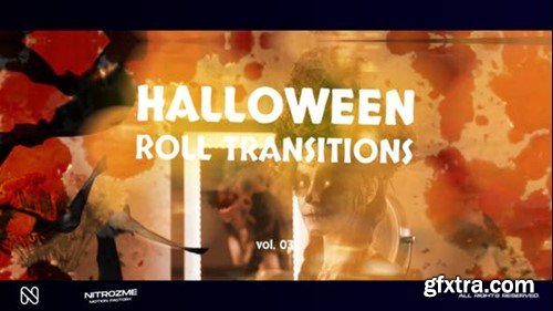 Videohive Halloween Roll Transitions Vol. 03 48378253