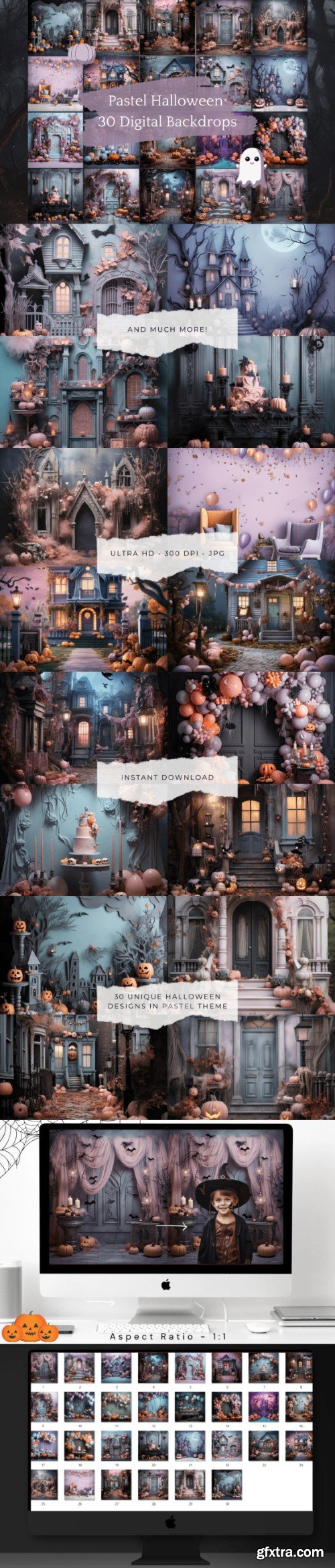 Pastel Halloween | Digital Backdrops