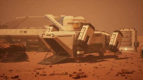 Videohive - Futuristic Base for Colonizing Mars - 48126841 - 48126841