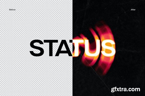 Status Text Distortion Effect QEZBKTJ