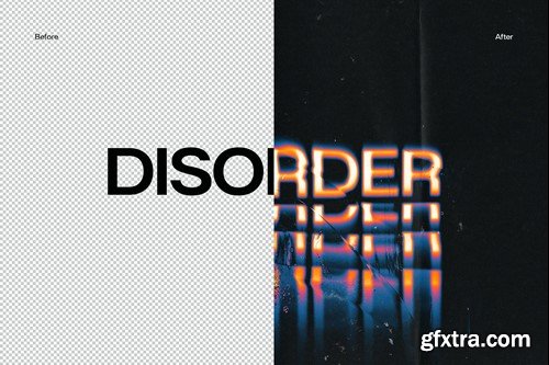 Disorder Text Distortion Effect LZNDRTZ