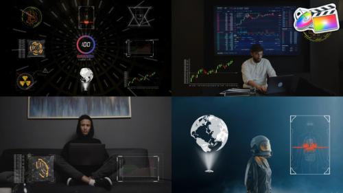 Videohive - Digital Futuristic Interface Pack for FCPX - 48052563 - 48052563