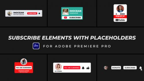 Videohive - Subscribe Elements with Placeholders | MOGRT - 48068094 - 48068094