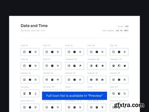 Date and Time Icon Set Ui8.net