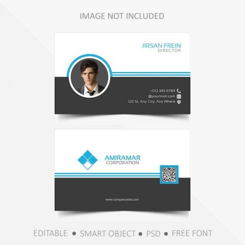 Premium PSD | Psd corporate business card template Premium PSD