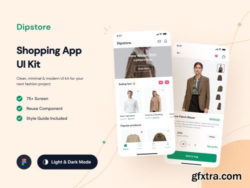 Dipstore - Shopping App UI Kit Ui8.net
