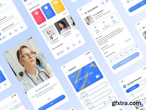 DoctorQ - Online Doctor Consultation App UI Kit Ui8.net