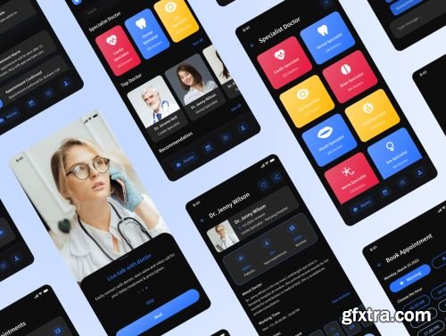 DoctorQ - Online Doctor Consultation App UI Kit Ui8.net