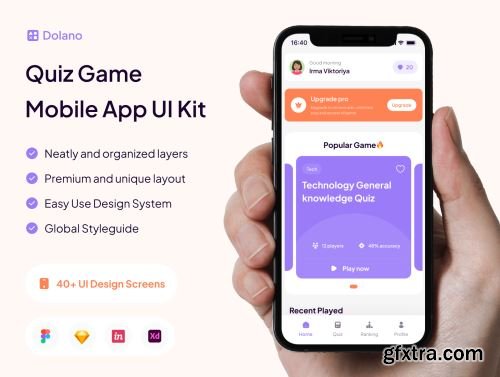 Dolano - Quiz Apps UI KIT Ui8.net