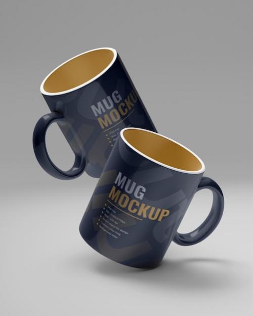 Premium PSD | Mockup coffee mugs for branding psd Premium PSD