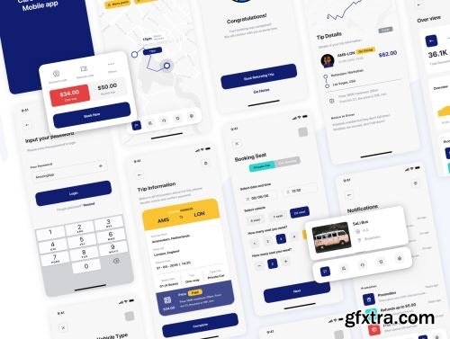 Lydia - Car Booking & Sharing Mobile App UI Kit Ui8.net