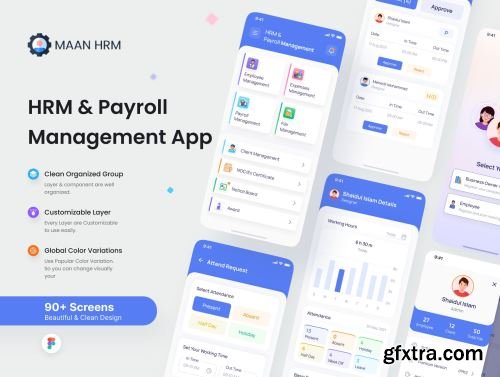 Maan HRM- HRM & Payroll Management App UI Ui8.net