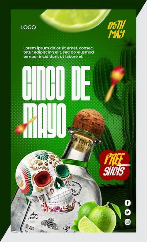 Premium PSD | Cinco de mayo instagram stories Premium PSD