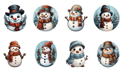 Premium PSD | Snowman sublimation clipart png Premium PSD