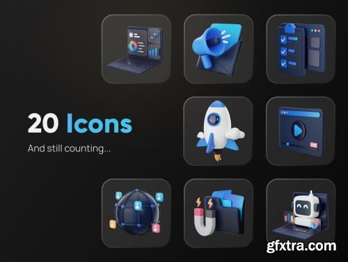 Marketly - SEO & Marketing 3D Icon Set Ui8.net