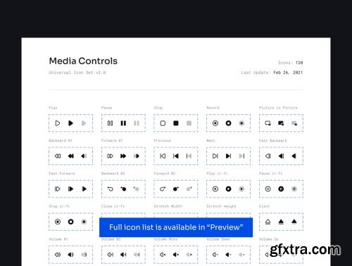 Media Controls Icon Set Ui8.net