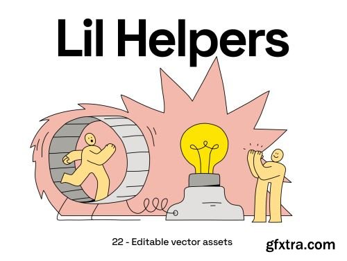 Lil Helpers - illustration pack Ui8.net