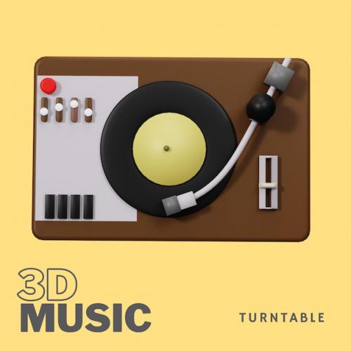 Premium PSD | 3d music icon Premium PSD