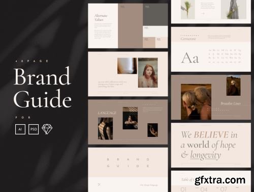 Elegant Brand Guidelines - Branding & Style Guide Manual Ui8.net