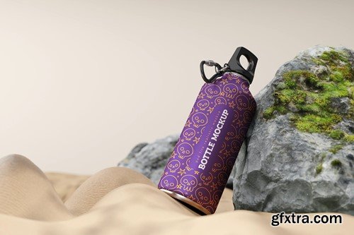 Realistic Water Bottle Mockup NJA6E54