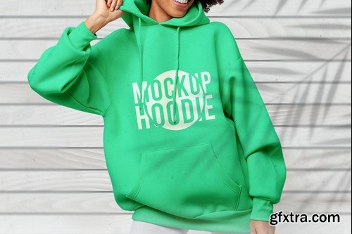 Woman Hoodie Mock-up UZWNQZJ