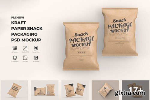 Paper Snack Packaging Mockup NNJVCKF