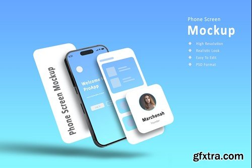 UI/UX Presentation - Phone Mockup DL676FS